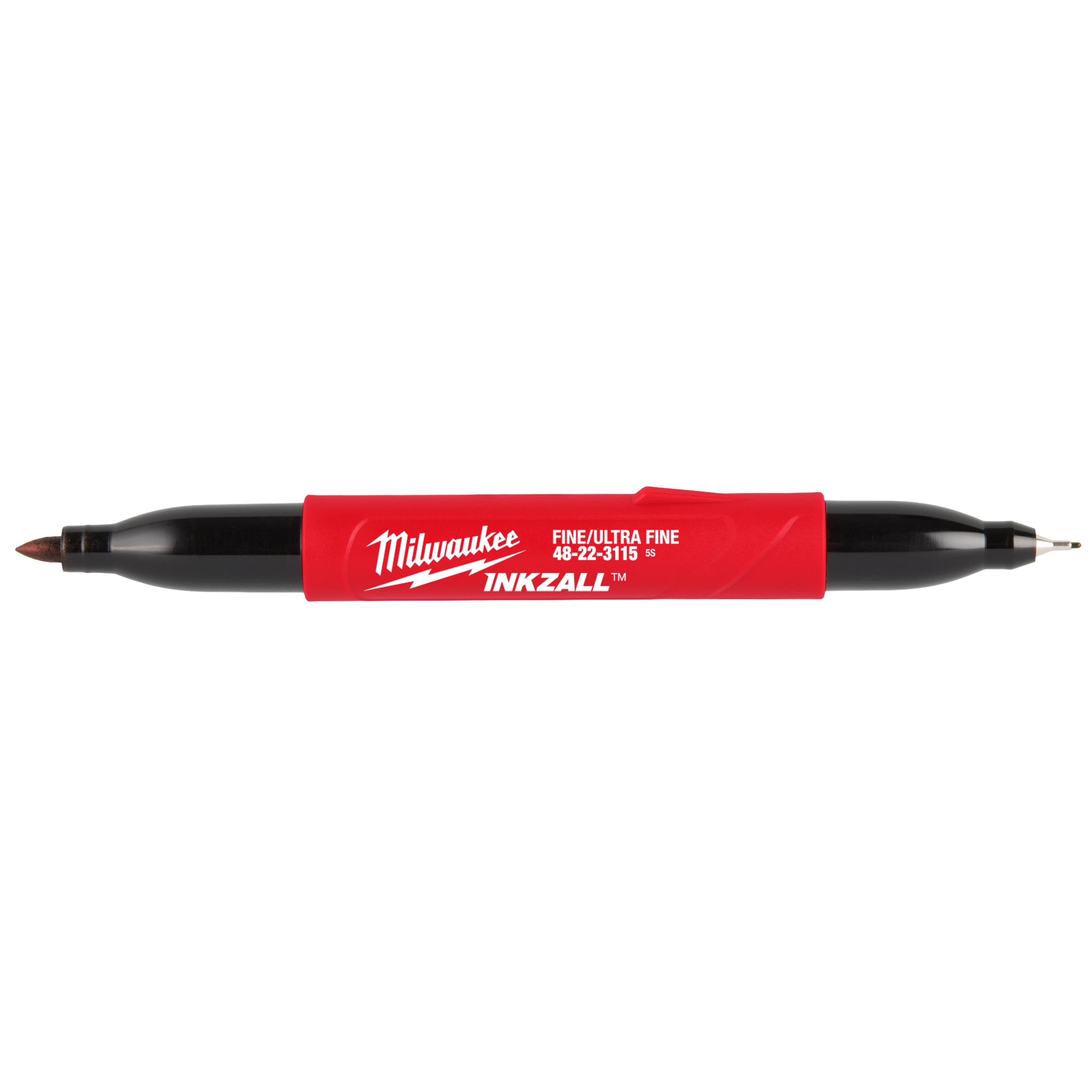 INKZALL™ Double Sided Black Jobsite Marker – Ultra Fine & Fine