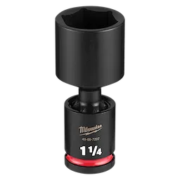 SHOCKWAVE Impact Duty 1/2" Drive 1-1/4" Deep Swivel Socket standing upright with a red band near the base.