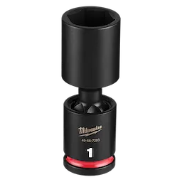 SHOCKWAVE Impact Duty 1/2" Drive 1" Deep Swivel Socket standing upright on a plain background.