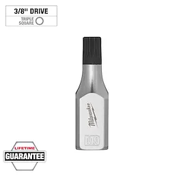 3/8" Drive 9mm Triple Square Bit Socket with black tip and silver body. "Lifetime Guarantee" and "Triple Square" icons are shown.