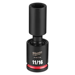 SHOCKWAVE Impact Duty 1/2" Drive 11/16" Deep Swivel Socket standing upright on a plain background.