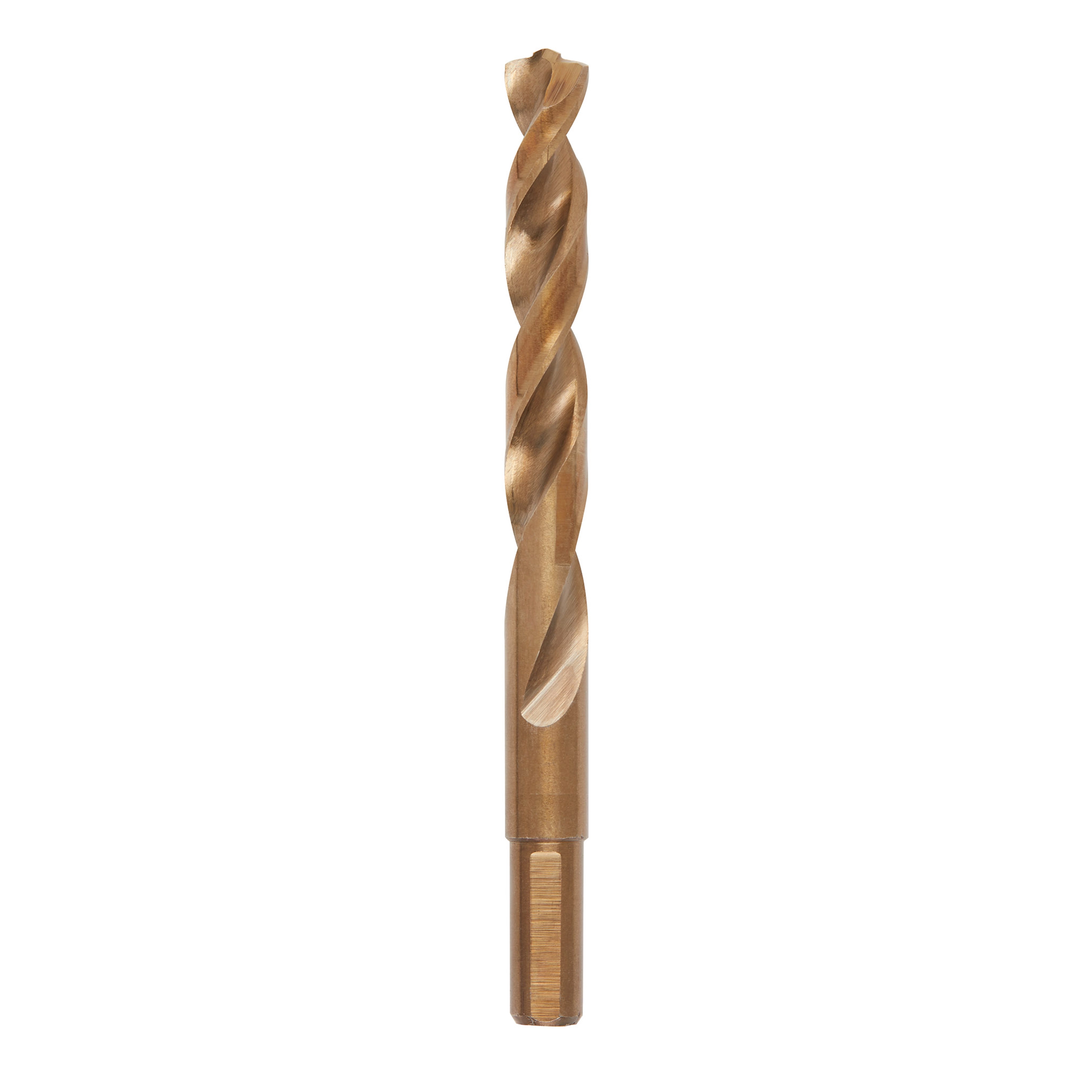 RED HELIX Cobalt 27/64" Drill Bit with a hex shank and bronze finish, designed for durability and precision drilling.