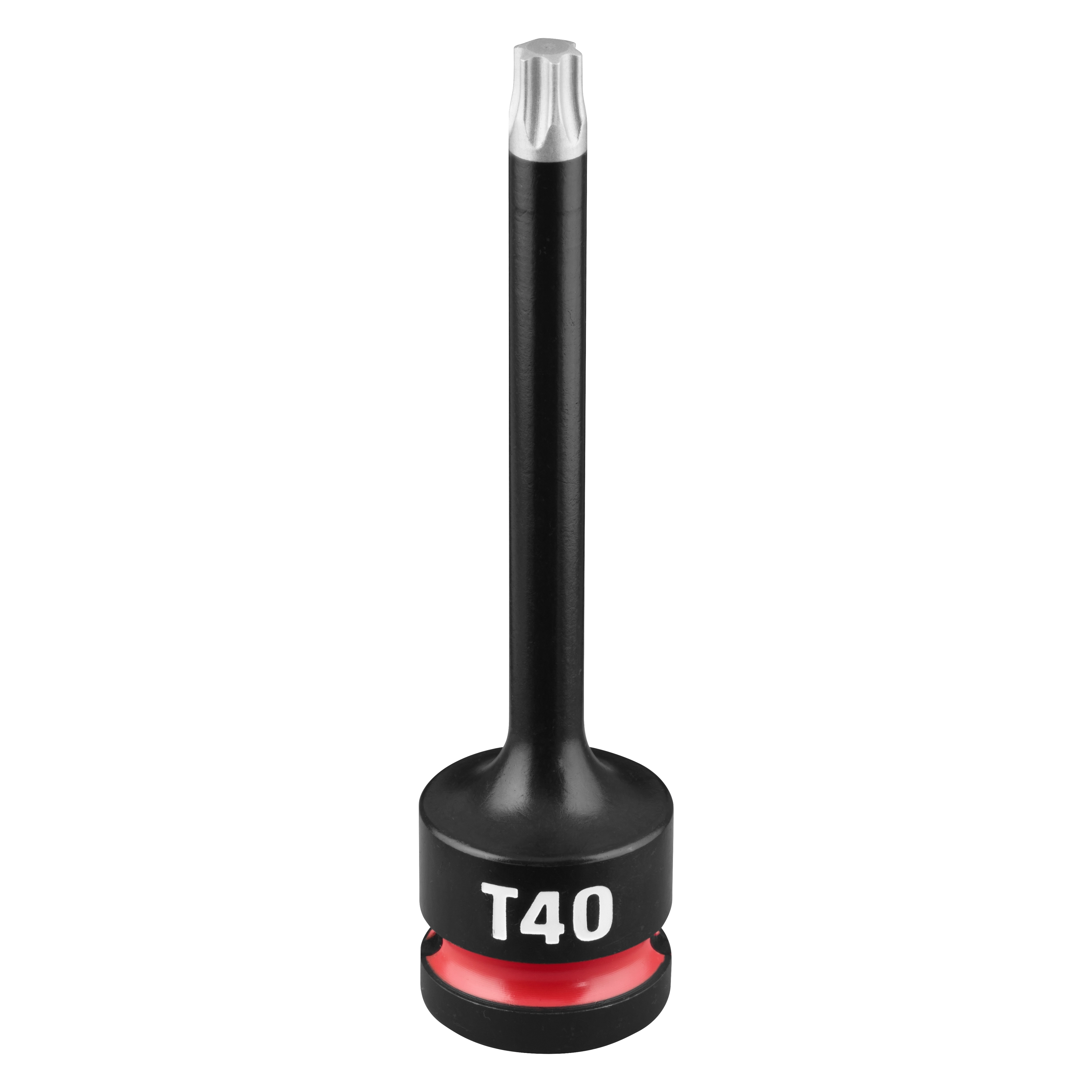 SHOCKWAVE Impact Duty 1/2" Drive 4" Torx T40 Bit Socket standing upright on a plain background.