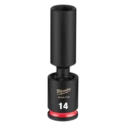SHOCKWAVE Impact Duty 3/8" Drive 14MM Deep Swivel Socket standing upright on a plain background.