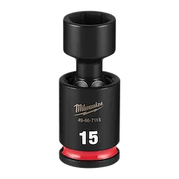 SHOCKWAVE Impact Duty 3/8" Drive 15MM Standard Swivel Socket standing upright on a plain background.
