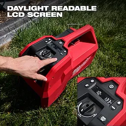 Red M18 Brushless Refrigerant Recovery Machine with a daylight-readable LCD screen.