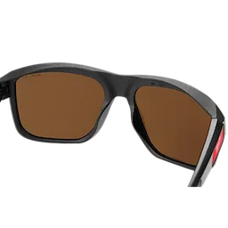 Full Frame Safety Glasses with Removable Side Shields feature brown anti-scratch lenses. The glasses present a sturdy black frame with detachable red side shields, ensuring enhanced eye protection.