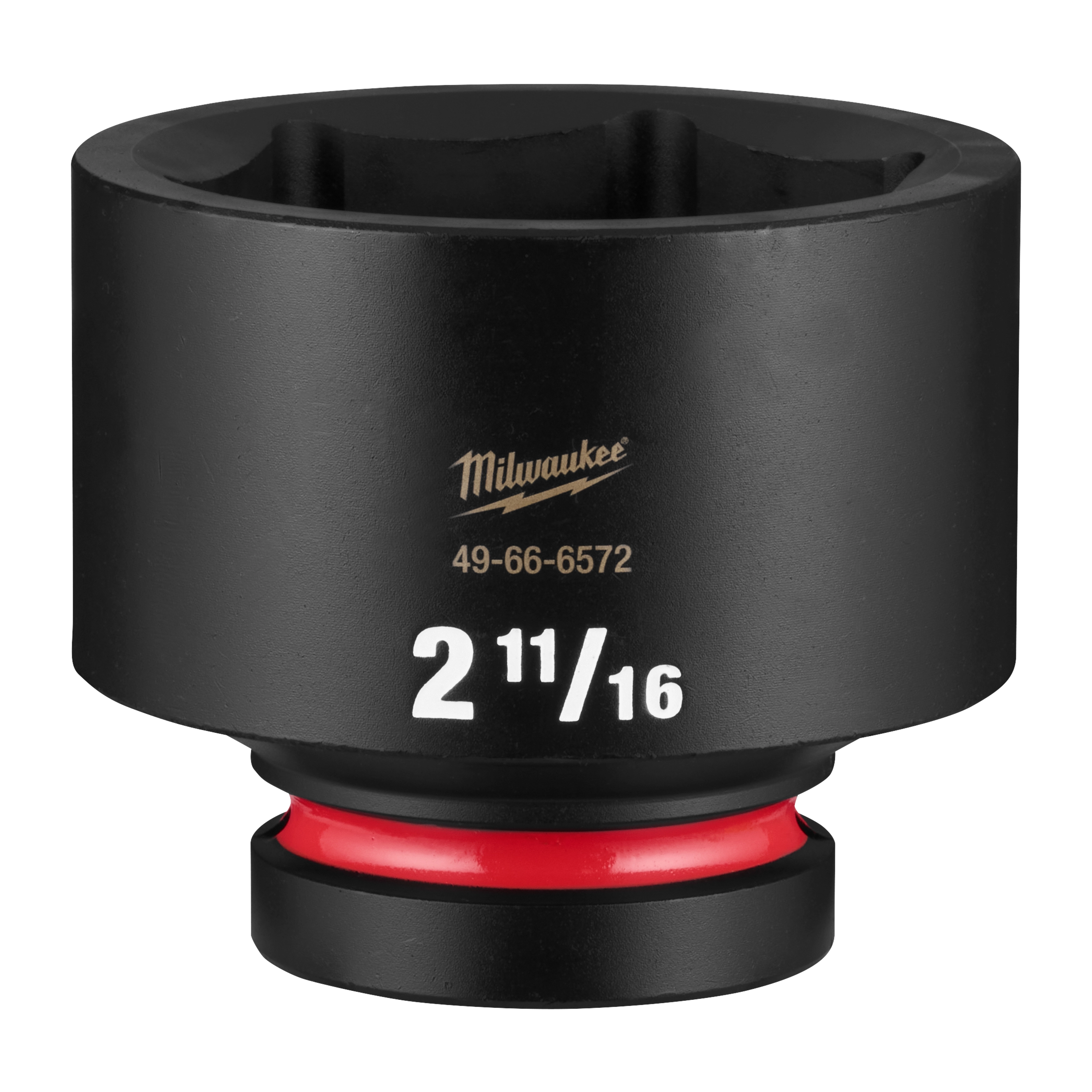 SHOCKWAVE Impact Duty 1" Drive 2-11/16" Standard 6 Point Socket standing upright with size marking visible.