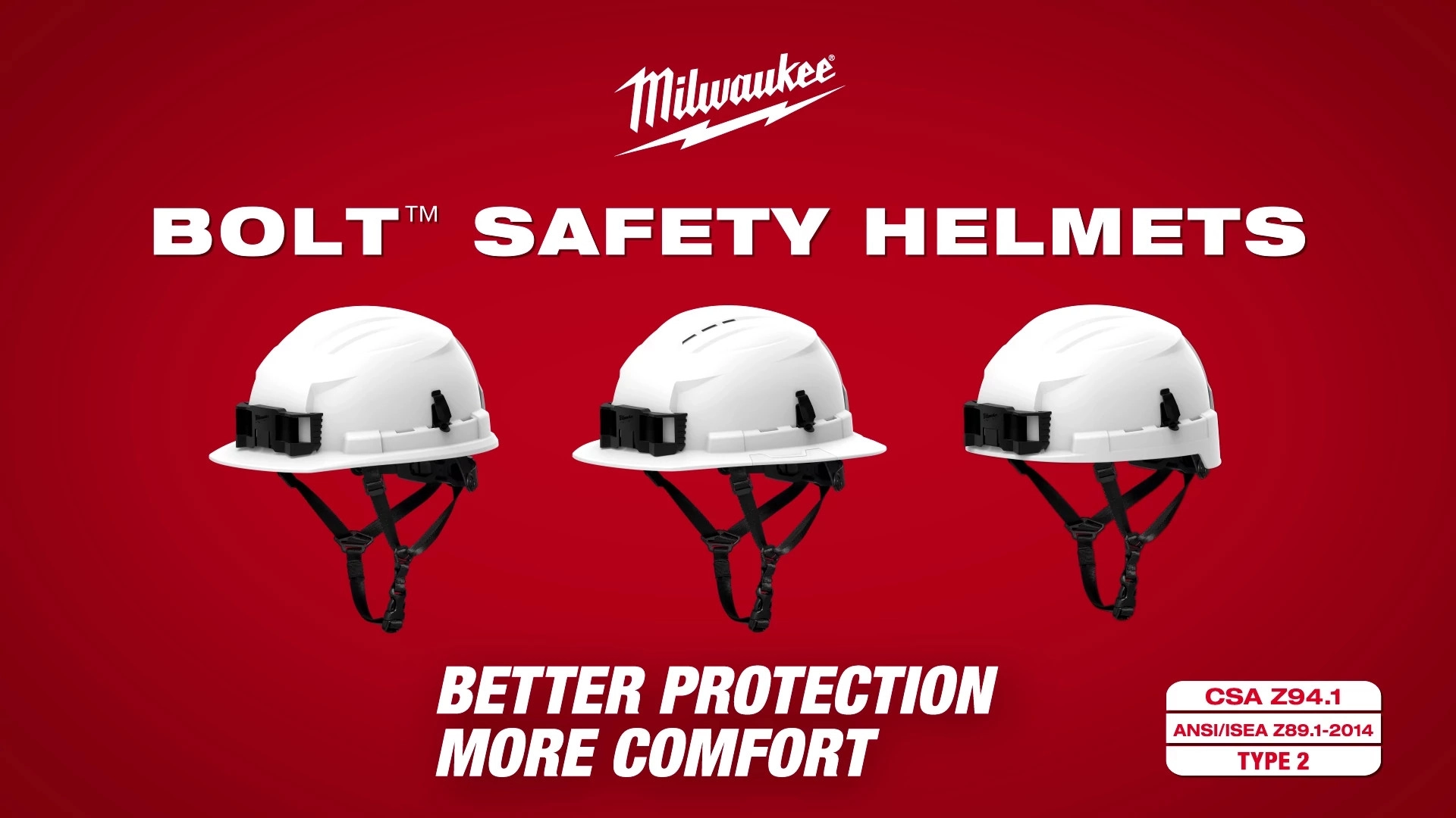 Milwaukee® BOLT™ Canadian Safety Helmets