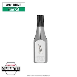 1/4" Drive T45 Tamper Proof TORX Bit Socket, with a silver finish and black tip. The socket features a lifetime guarantee badge.