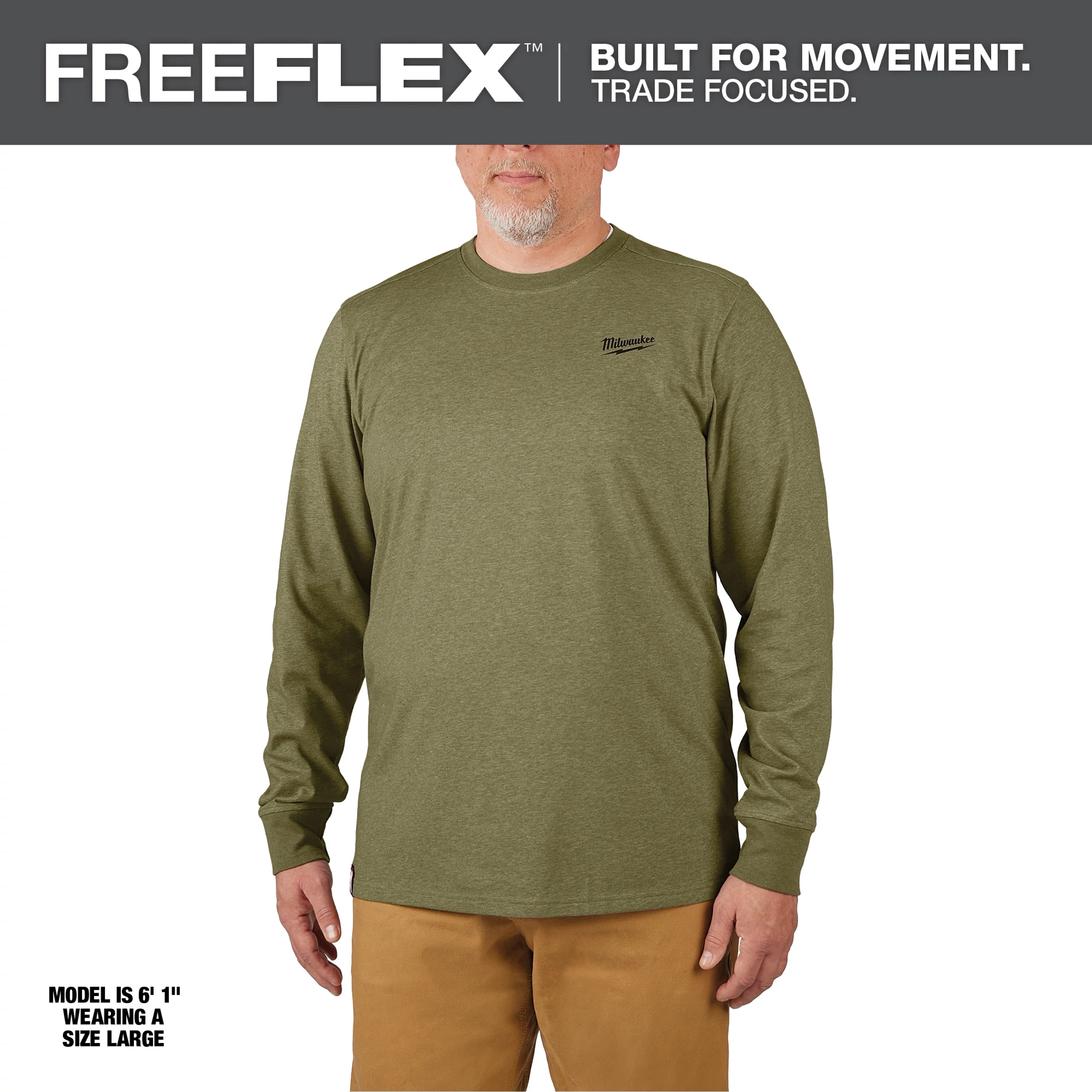 Hybrid Work Tee - Long Sleeve - Green Primary Image