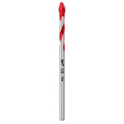 The 1/8" Hard Tile and Glass Bit features a silver metal shaft with a red spiral tip designed for drilling into hard tile and glass surfaces. The bit is marked with its size 1/8" and the model number 230M in black text for easy identification.