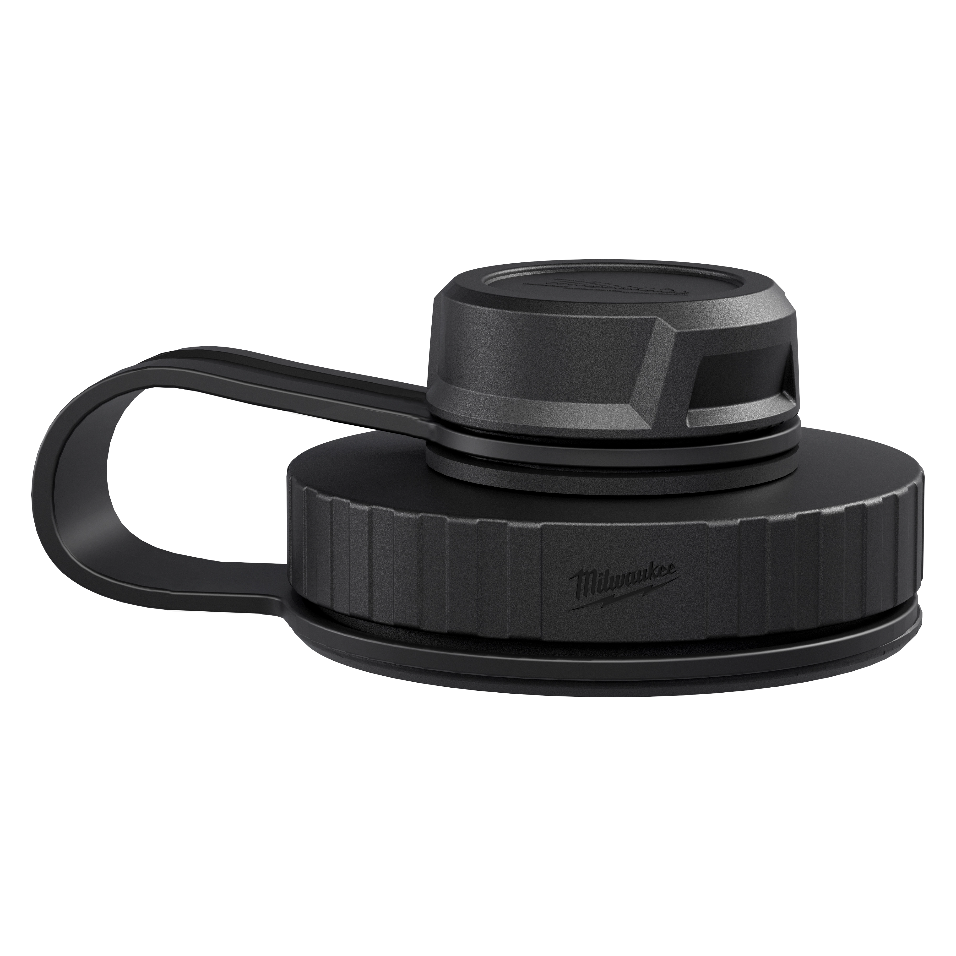 Tether Lid for PACKOUT Bottles with a looped handle and textured screw-on cap on a plain background.