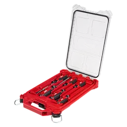 6 PC. Cushion Grip Screwdrivers Set (USA) w/PACKOUT Low-Profile Compact Organizer open, showing six screwdrivers in a red case.