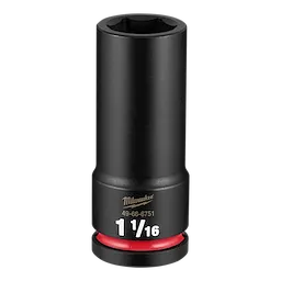 SHOCKWAVE Impact Duty 3/4" Drive 1-1/16" X-Deep 6 Point Socket standing upright on a plain background.