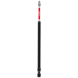 The image shows a SHOCKWAVE™ 6" Impact TORX® T15 Power Bit. It has a long black shaft with a red section near the top that features the Milwaukee logo and part of the bit’s compatibility details. This product is sold in a 10-pack.
