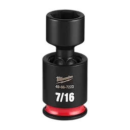 SHOCKWAVE Impact Duty 1/4" Drive 7/16" Standard Swivel Socket standing upright on a plain background.