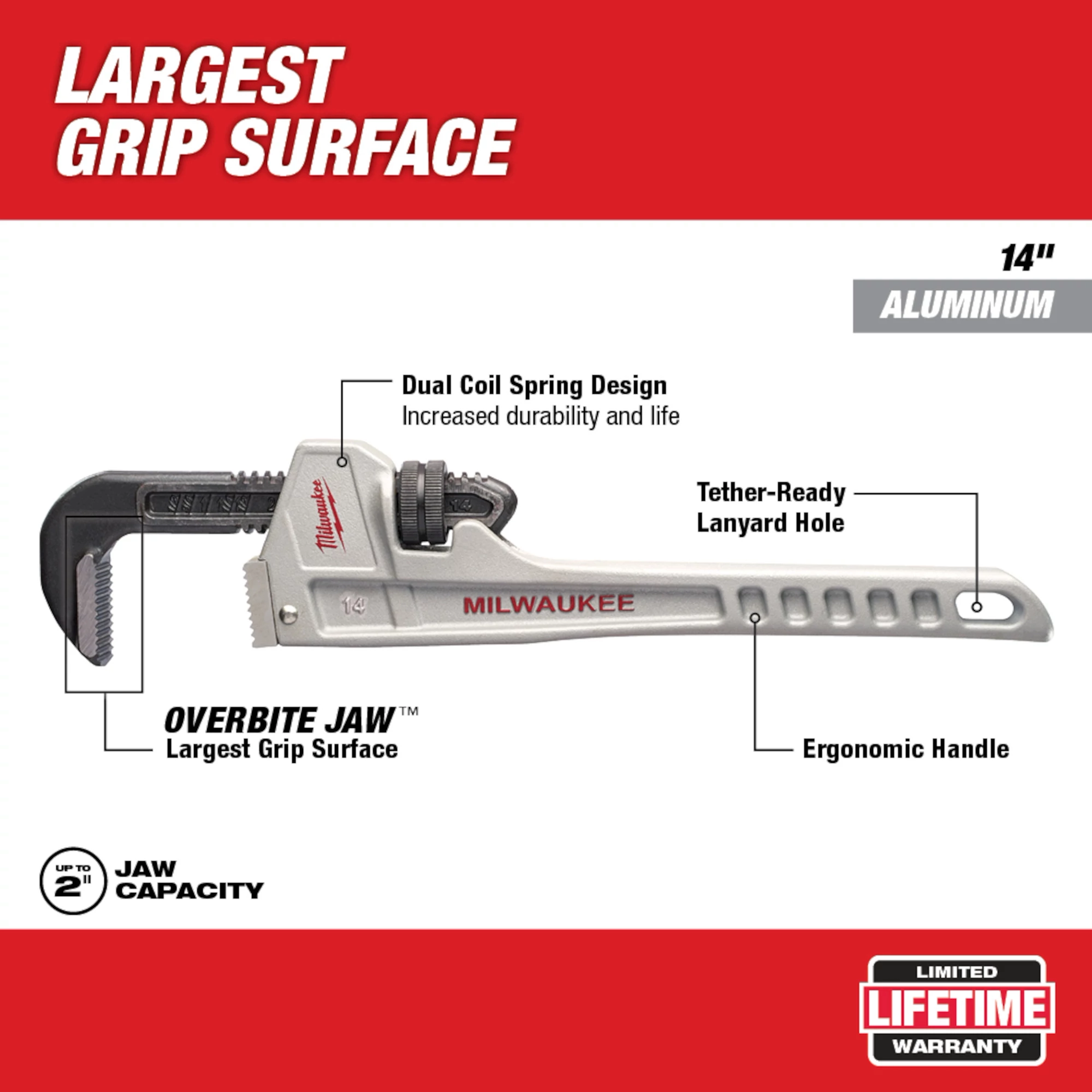 14 in. Aluminum Pipe Wrench