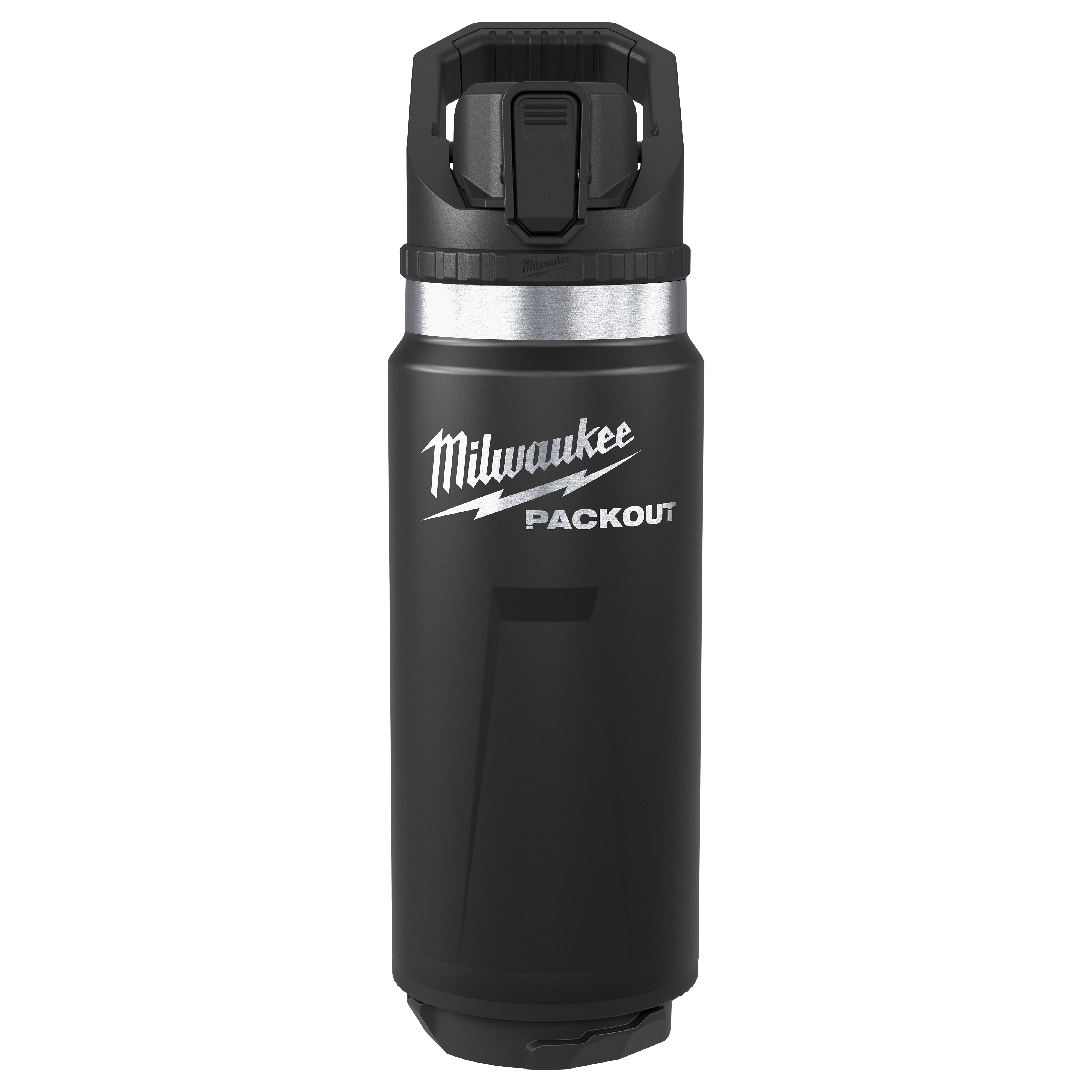 PACKOUT 24oz Insulated Bottle with Straw Lid standing upright on a plain white background.