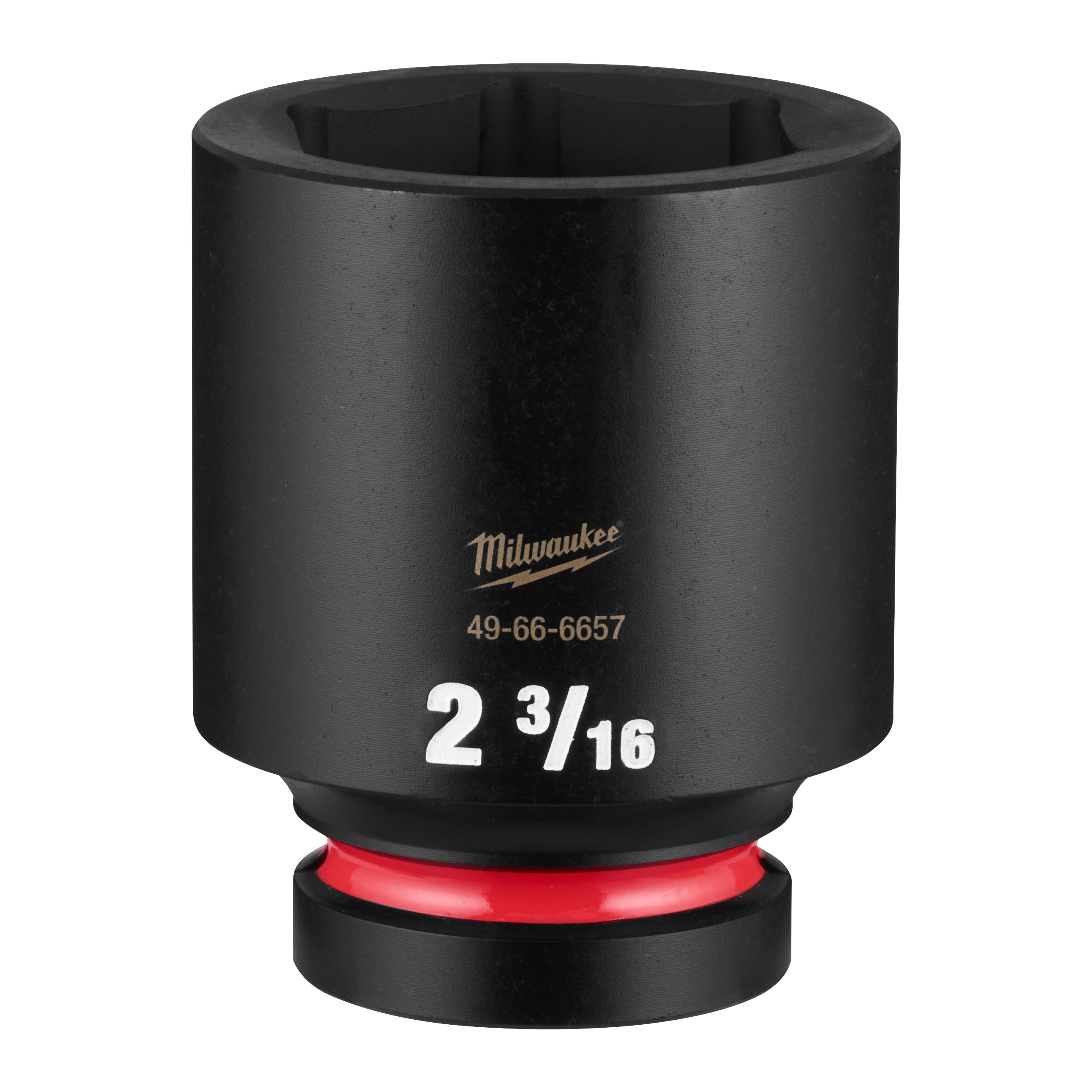 SHOCKWAVE Impact Duty 1" Drive 2-3/16" Deep 6 Point Socket standing upright on a plain background.