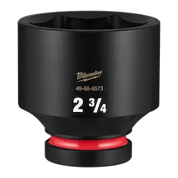 SHOCKWAVE Impact Duty 1" Drive 2-3/4" Standard 6 Point Socket standing upright with a red ring near the base.