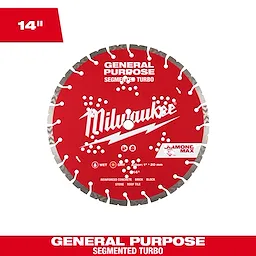Milwaukee DIAMOND MAX™ Segmented Turbo General Purpose Diamond Blade