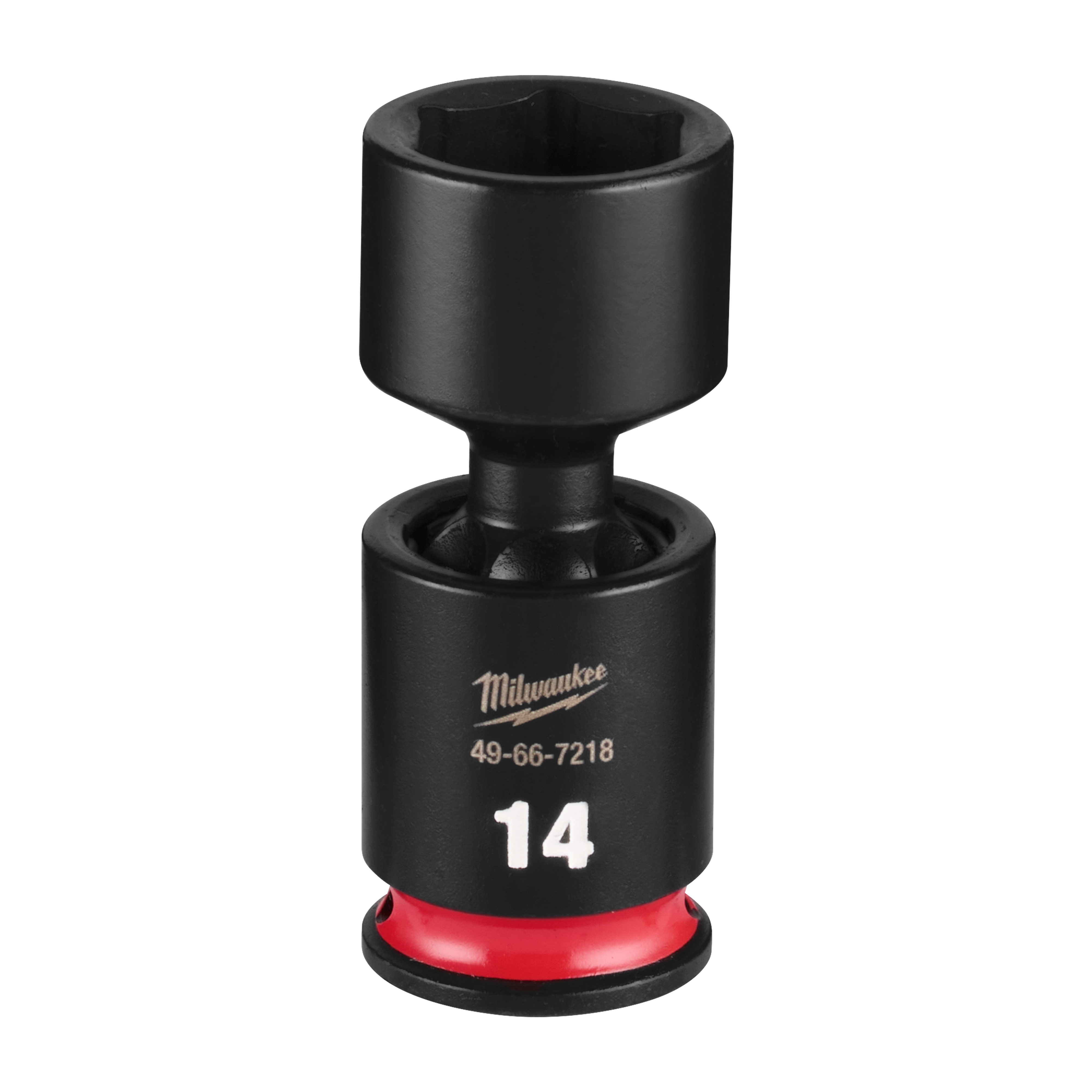 SHOCKWAVE Impact Duty 1/4" Drive 14MM Standard Swivel Socket standing upright on a plain background.