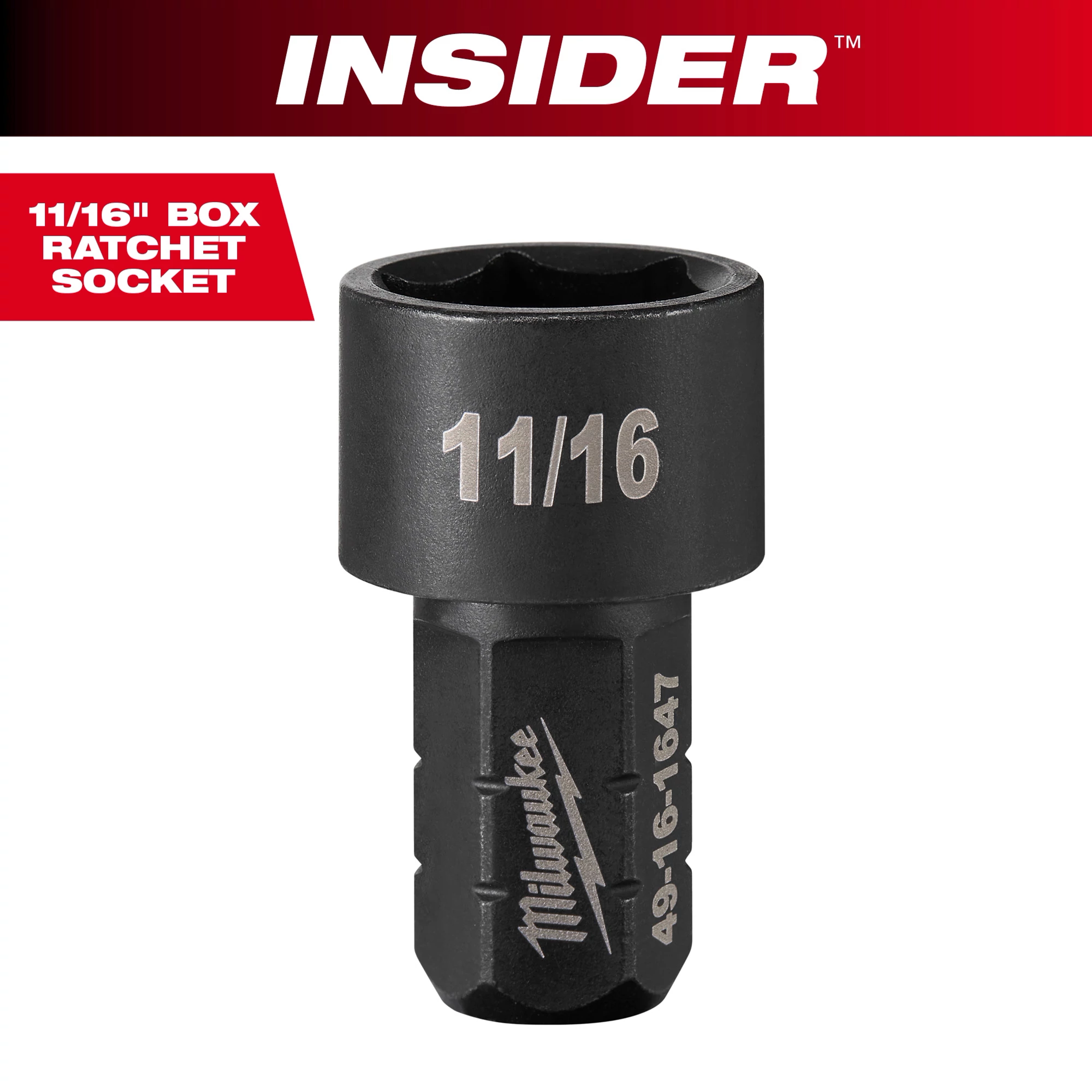 INSIDER™ Box Ratchet Socket 6 Point 11/16"