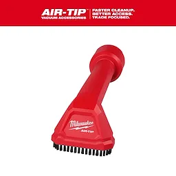 AIR-TIP Automotive Detail Brush, a red vacuum attachment with bristles, designed for detailed cleaning in automotive settings.