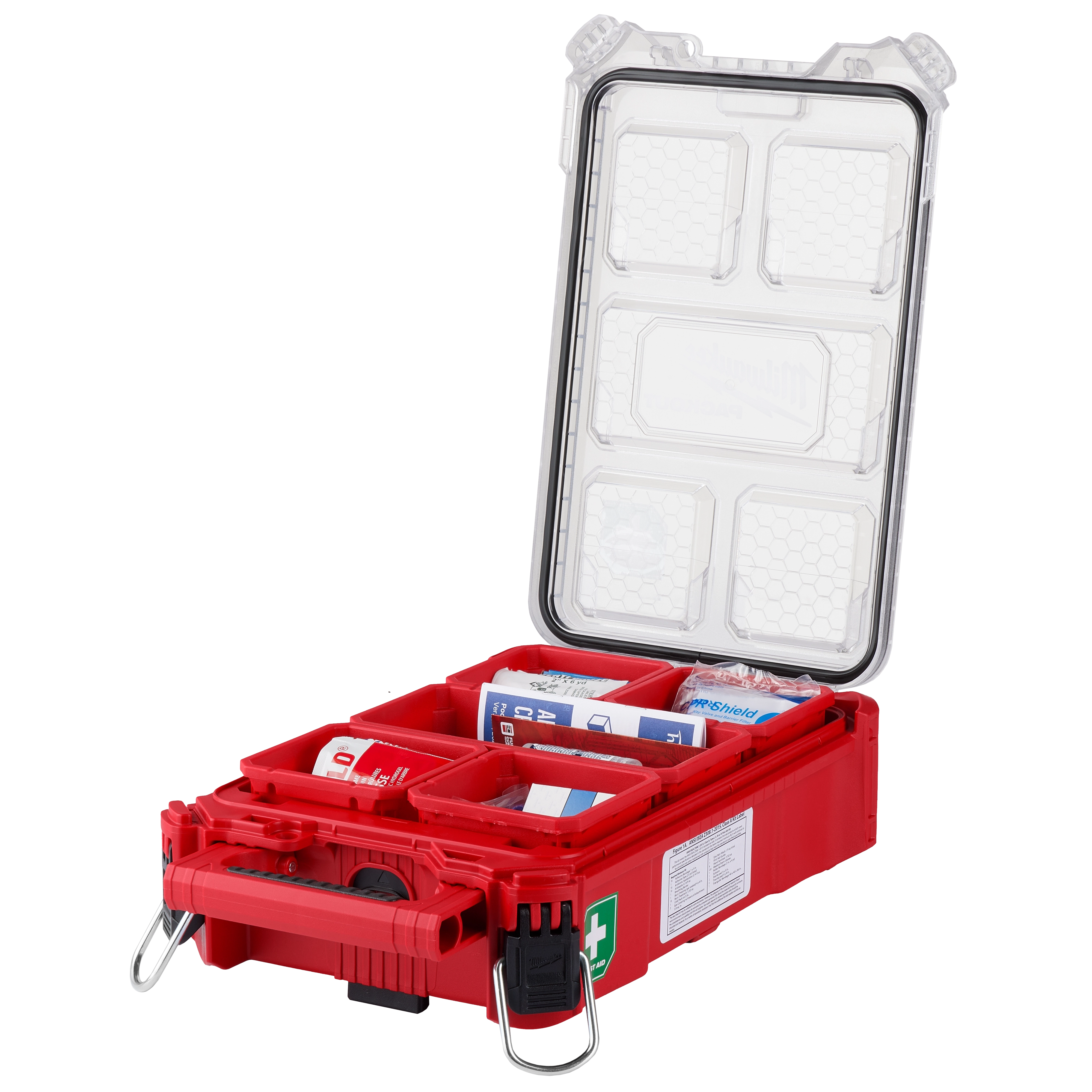 The 79PC Class A Type III PACKOUT™First Aid Kit opened with first aid contents inside