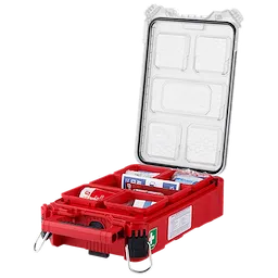 The 79PC Class A Type III PACKOUT™First Aid Kit opened with first aid contents inside