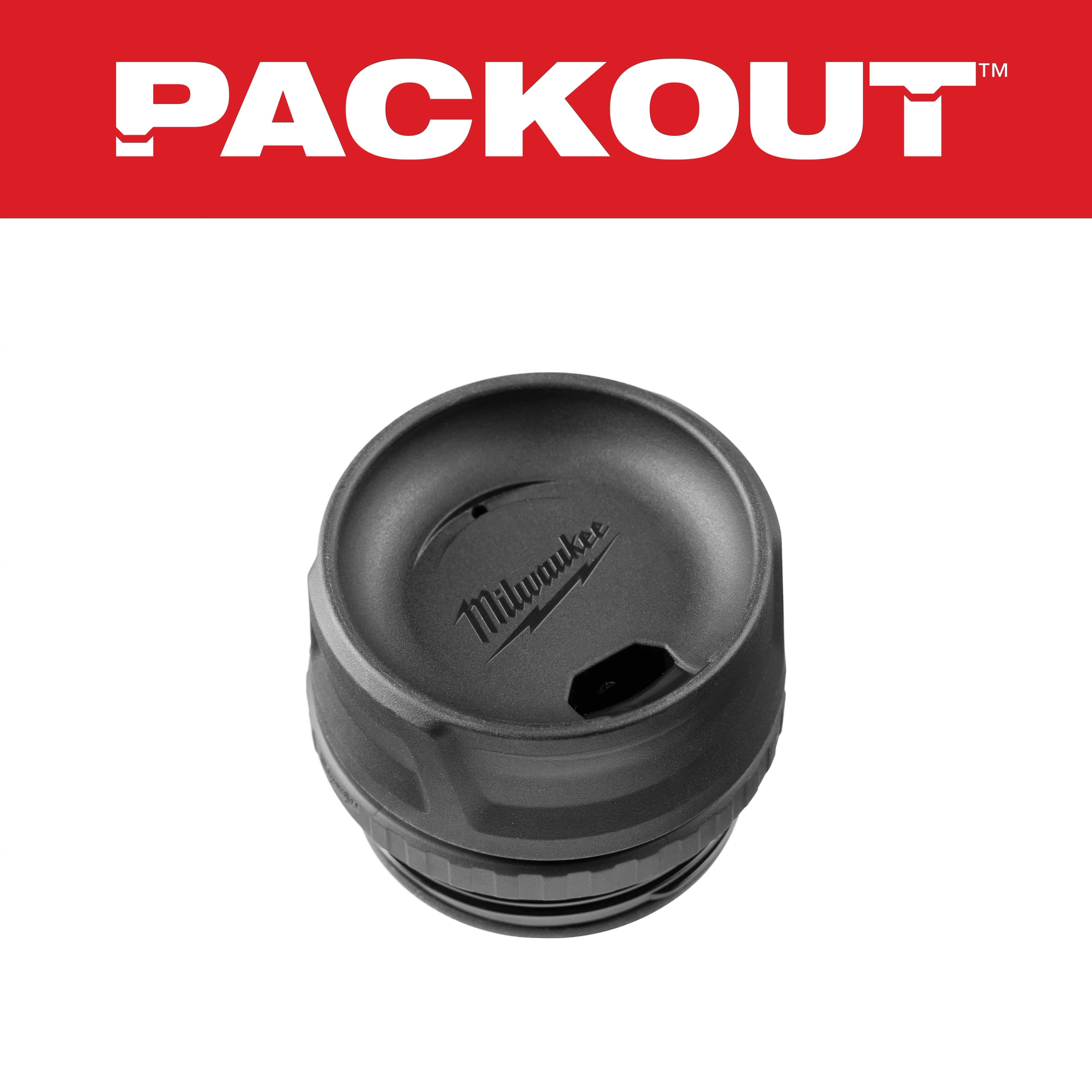 PACKOUT Sip Lid for Insulated Bottles with a black finish, featuring a sip hole and secure screw-on design.