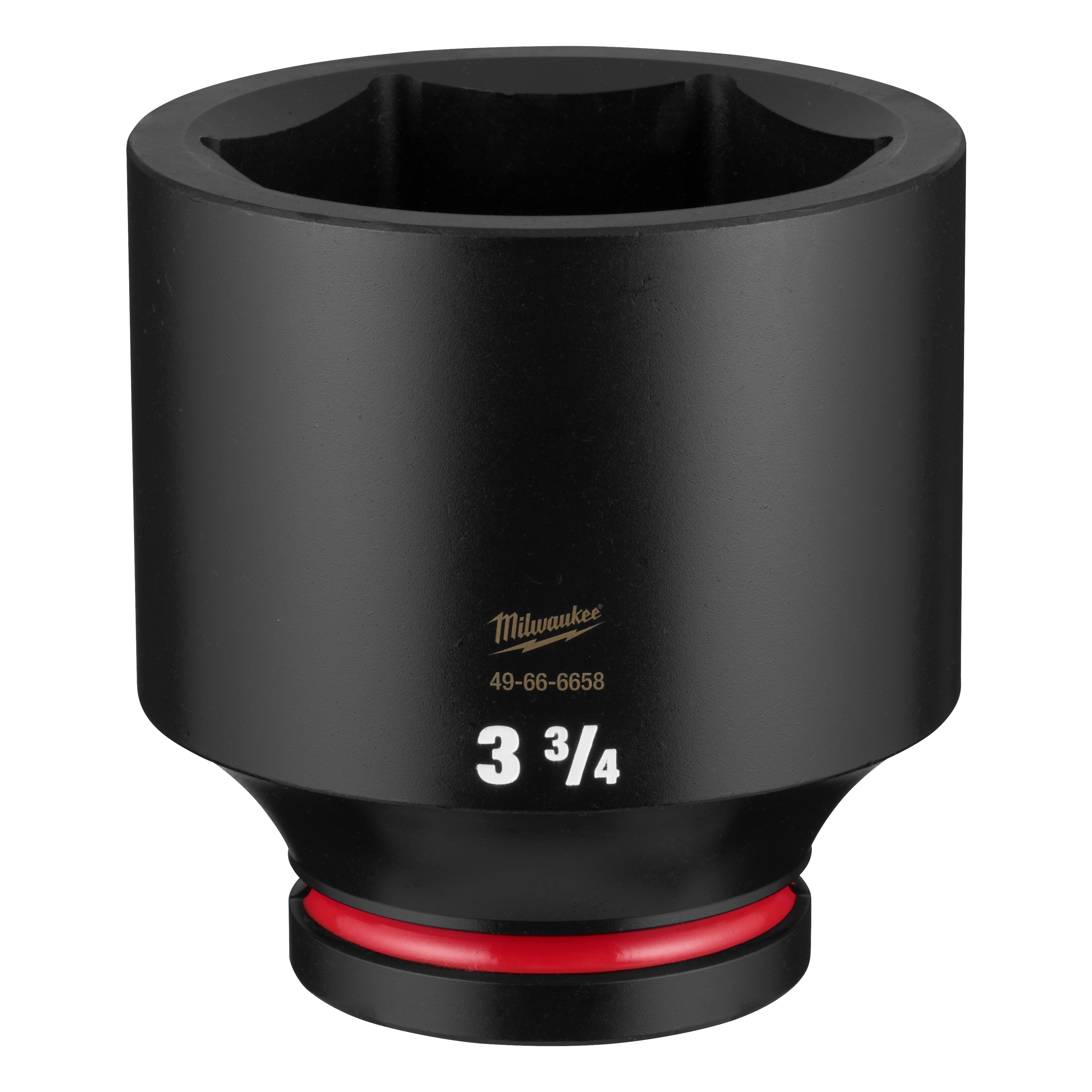 SHOCKWAVE Impact Duty 1" Drive 3-3/4" Deep 6 Point Socket standing upright on a plain background.