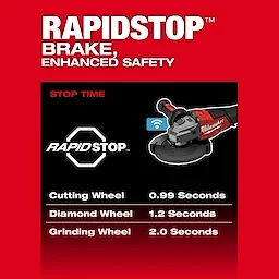 M18 FUEL™ 4-1/2"-6" Variable Speed Braking Grinder, Paddle Switch w/ ONE-KEY™