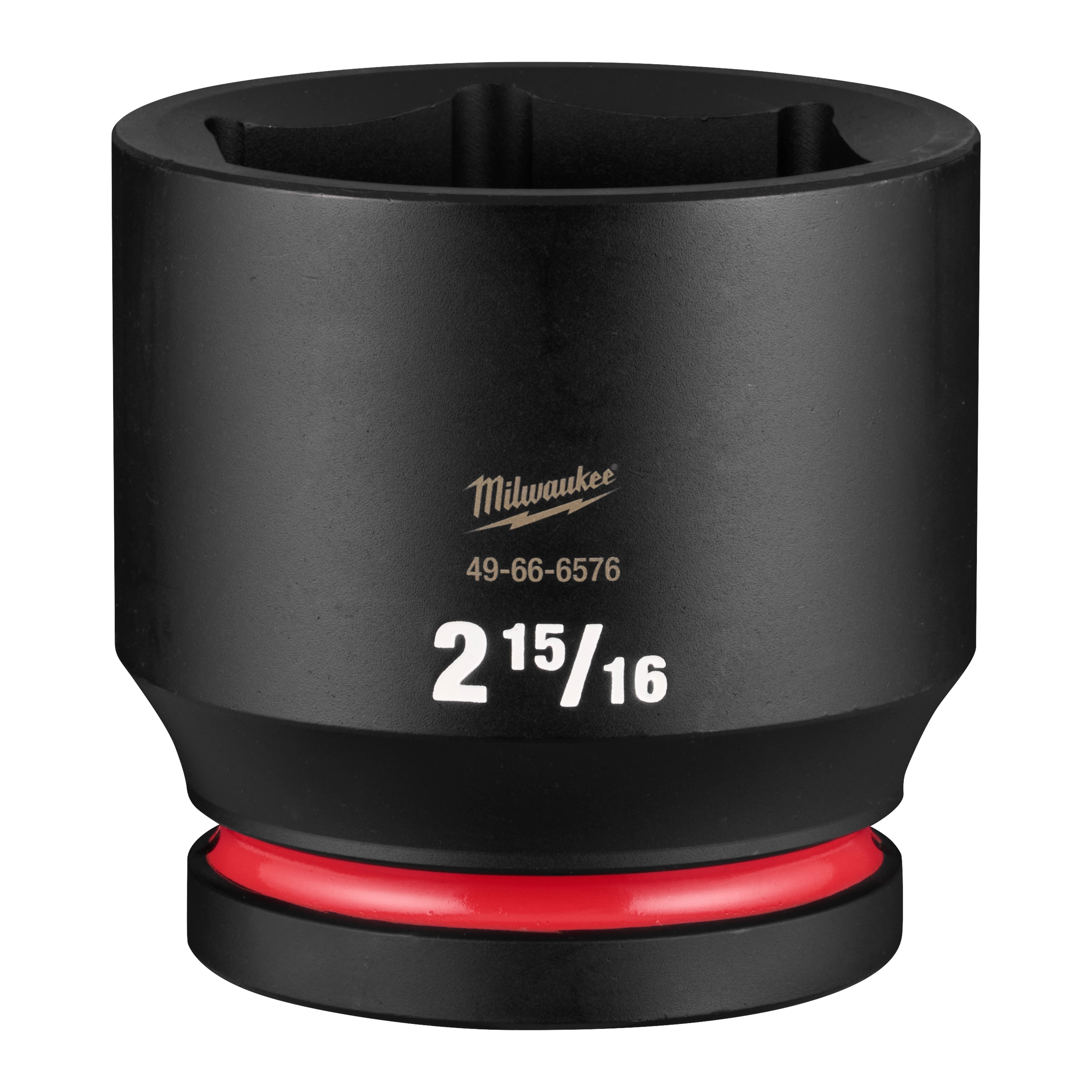 SHOCKWAVE Impact Duty 1" Drive 2-15/16" Standard 6 Point Socket standing upright with a red ring near the base.