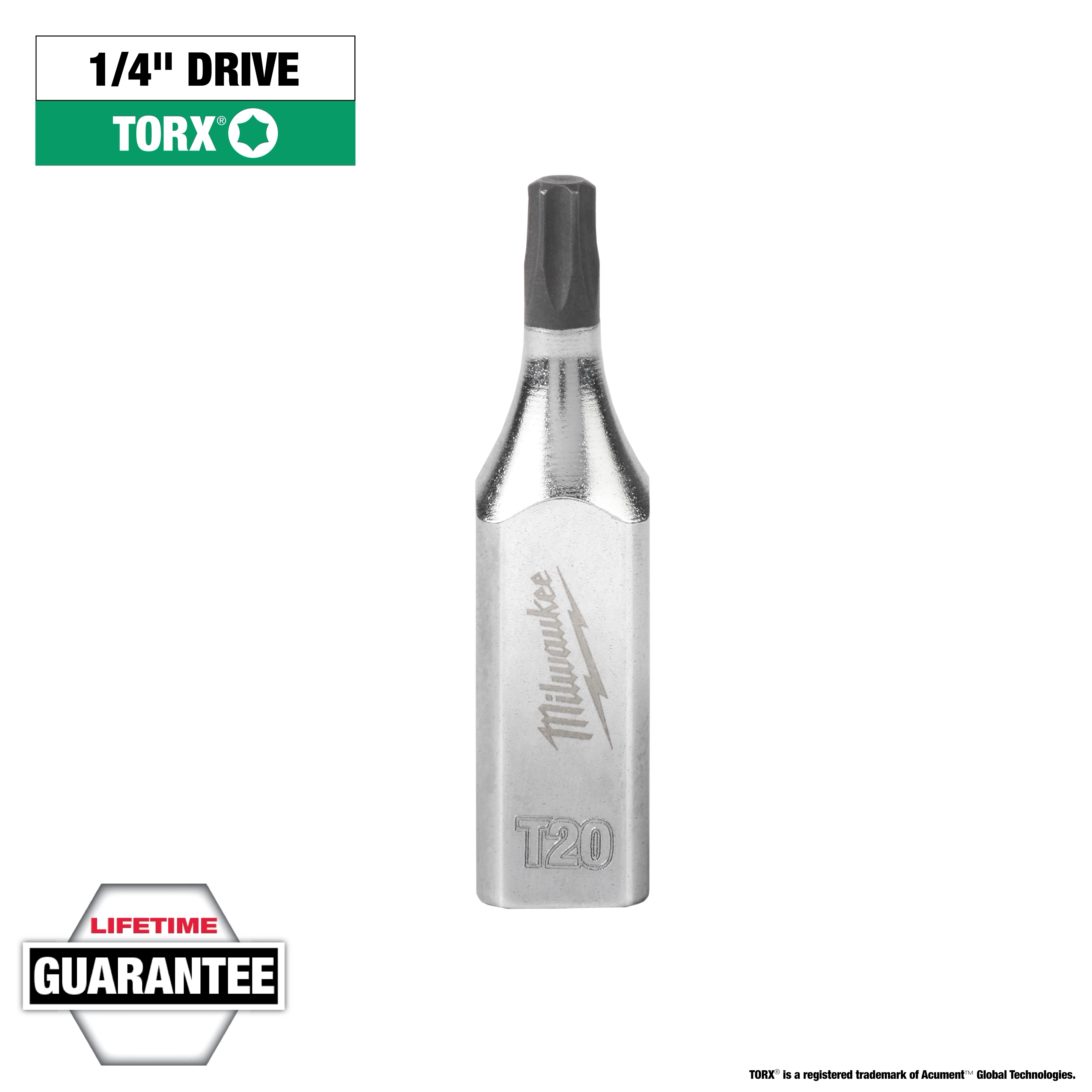 1/4" Drive T20 Torx Bit Socket