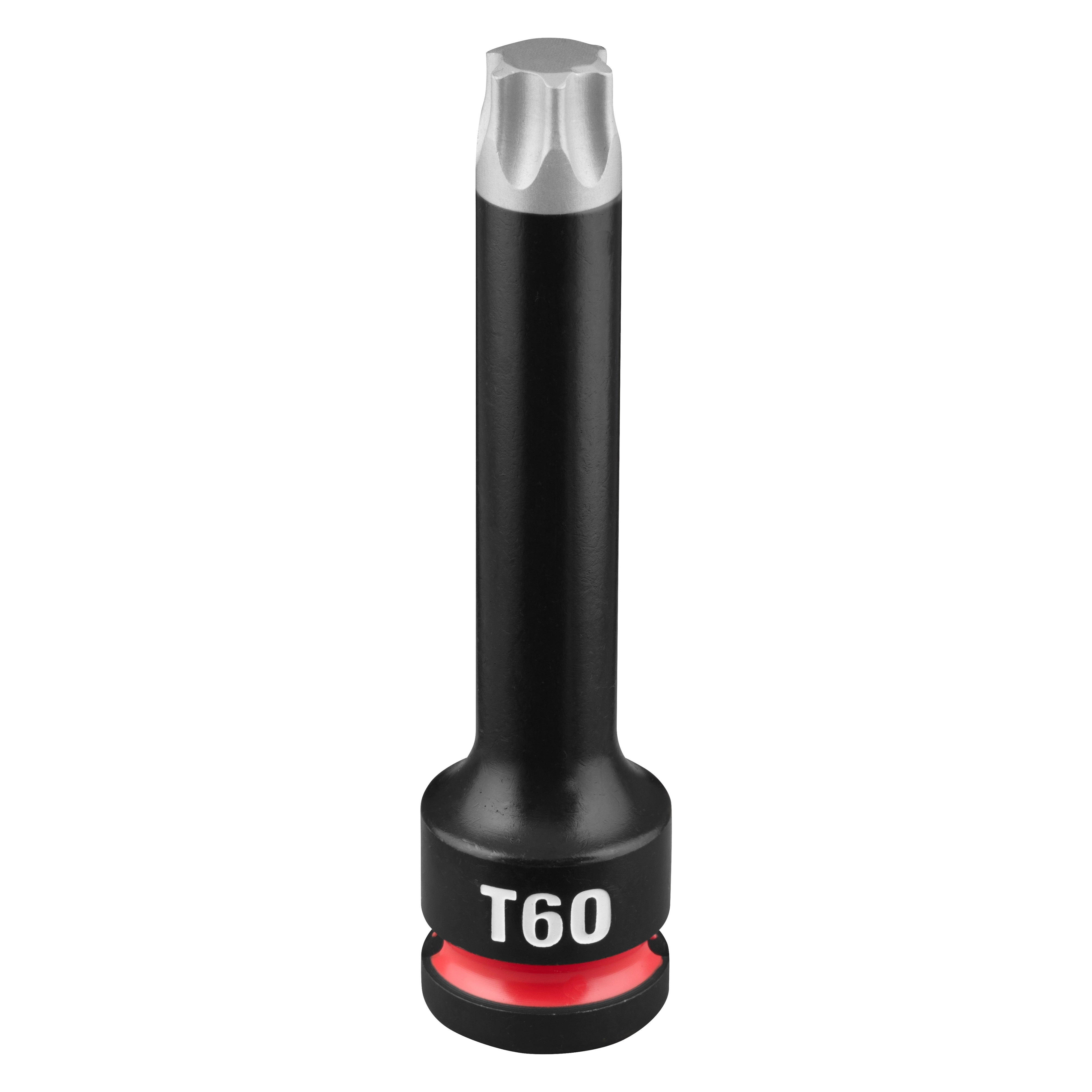 SHOCKWAVE Impact Duty 1/2" Drive 4" Torx T60 Bit Socket standing upright on a plain background.