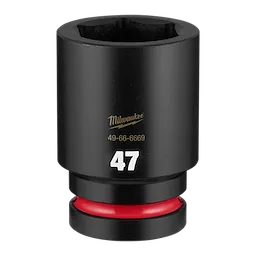 SHOCKWAVE Impact Duty 1" Drive 47mm Deep 6 Point Socket standing upright on a plain background.