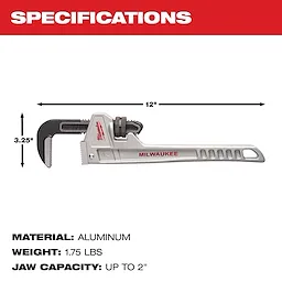 12 in. Aluminum Pipe Wrench