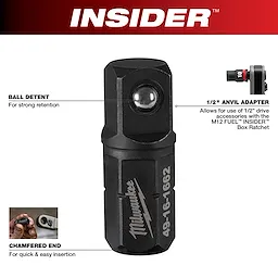 INSIDER™ Box Ratchet 1/2" Anvil Adapter