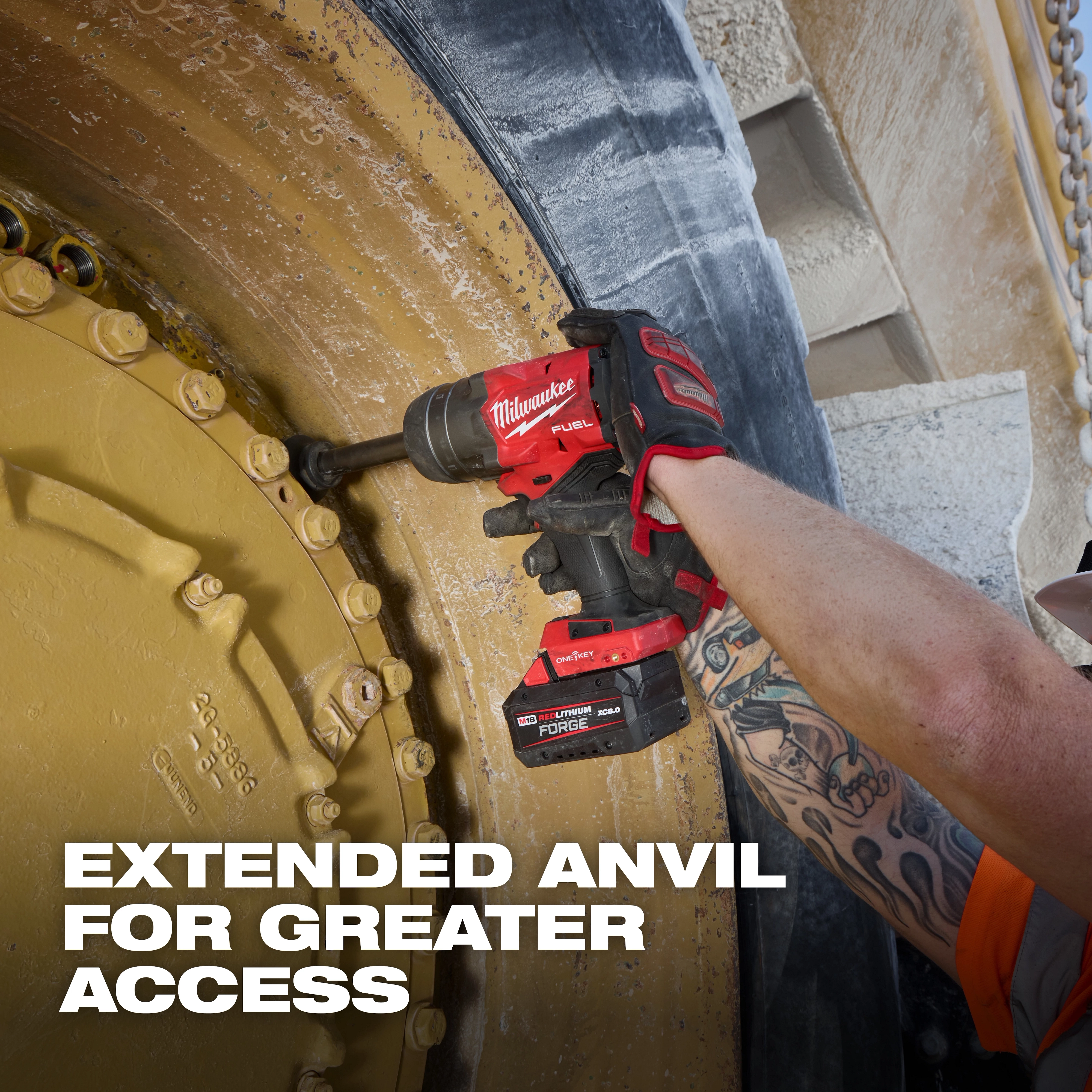 M18 FUEL 3/4" Extended Anvil High Torque Impact Wrench w/ ONE-KEY Kit M18 FUEL 3/4" Extended Anvil High Torque Impact Wrench w/ ONE-KEY tightening large wheel bolts.
