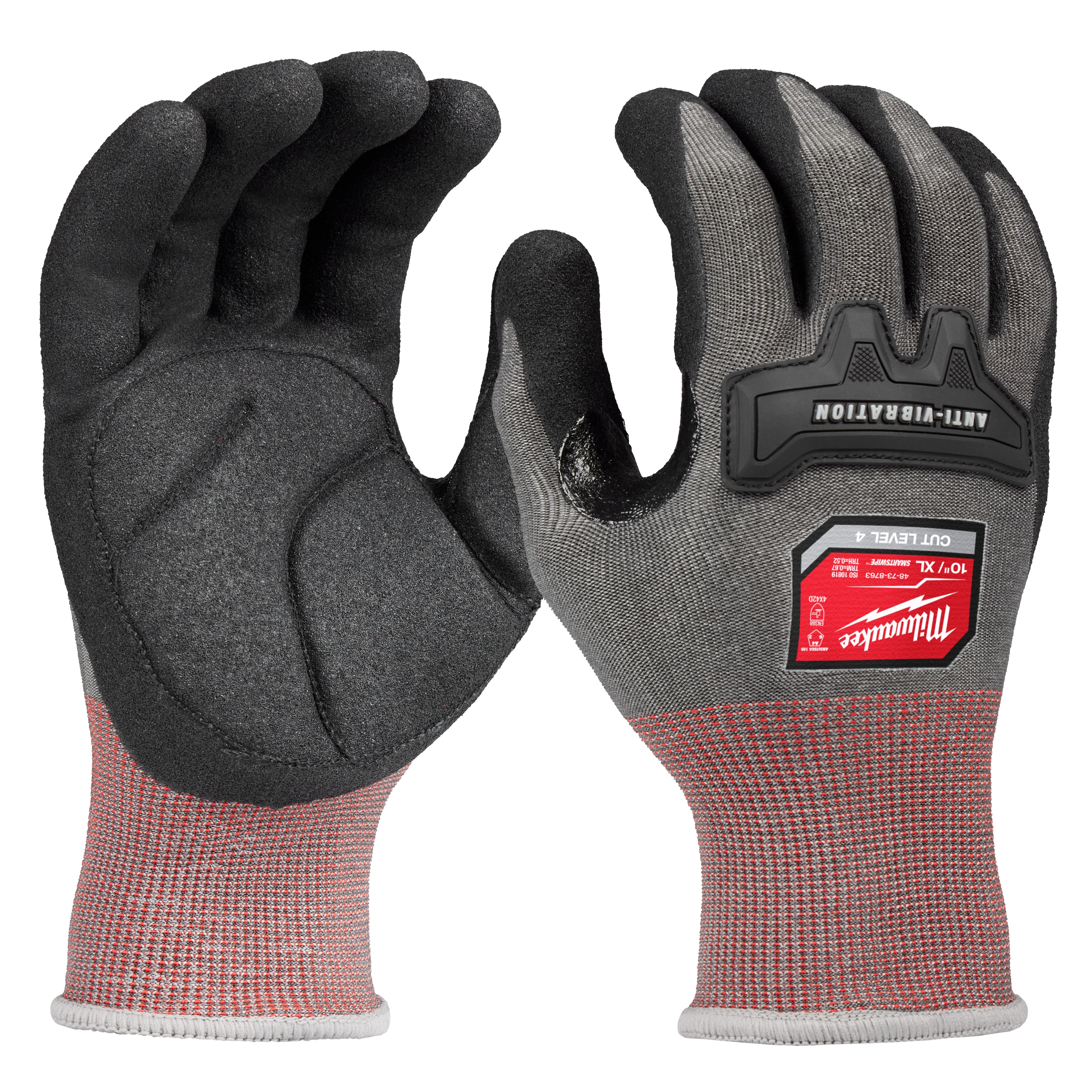 XL) Anti-Vibration Cut Level 4 High Dexterity Nitrile Dipped Glove