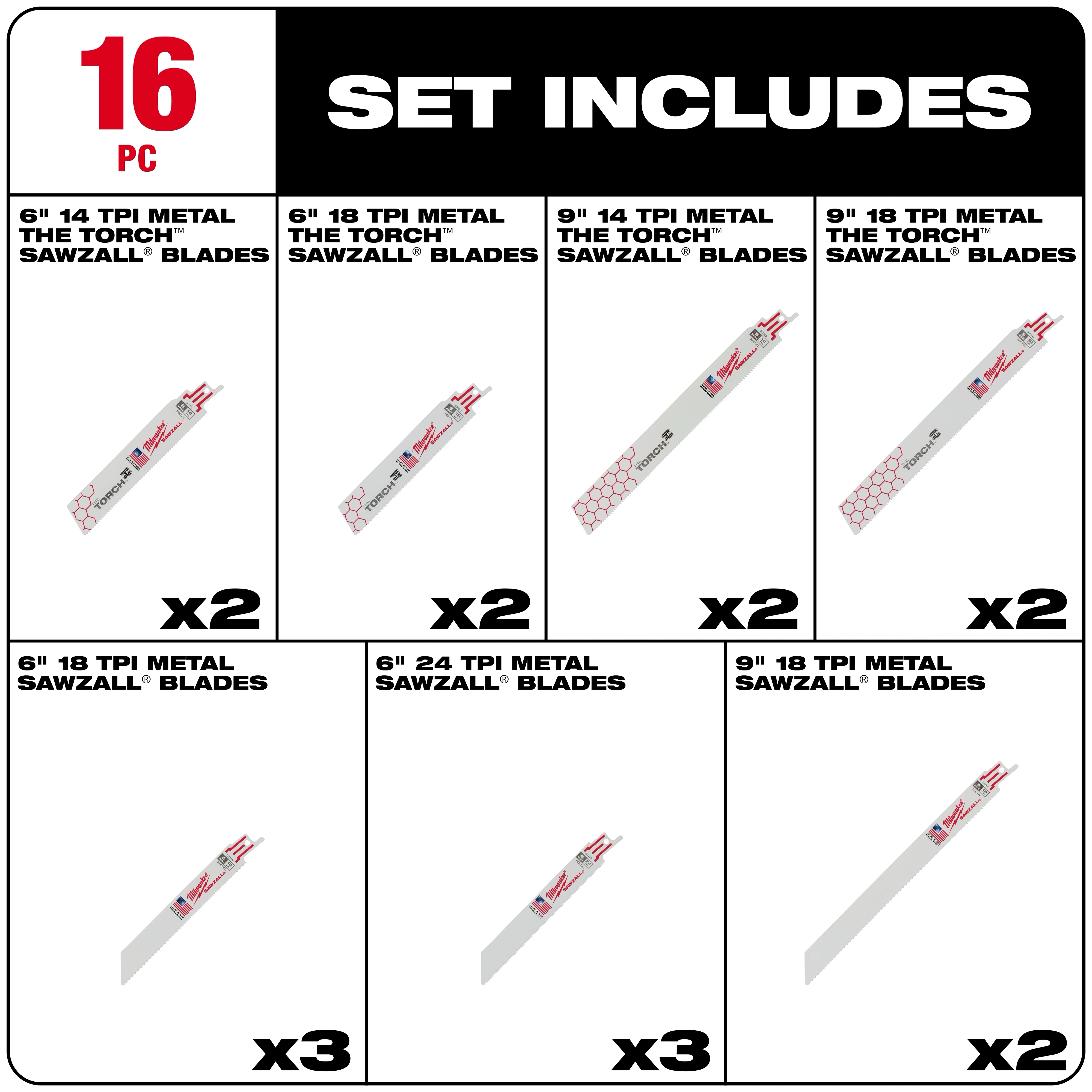 49-22-1216 Sawzall Blade Image Reel Set Includes
