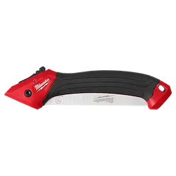 7" Folding Pruning Saw with a straight blade, featuring a red and black ergonomic handle.