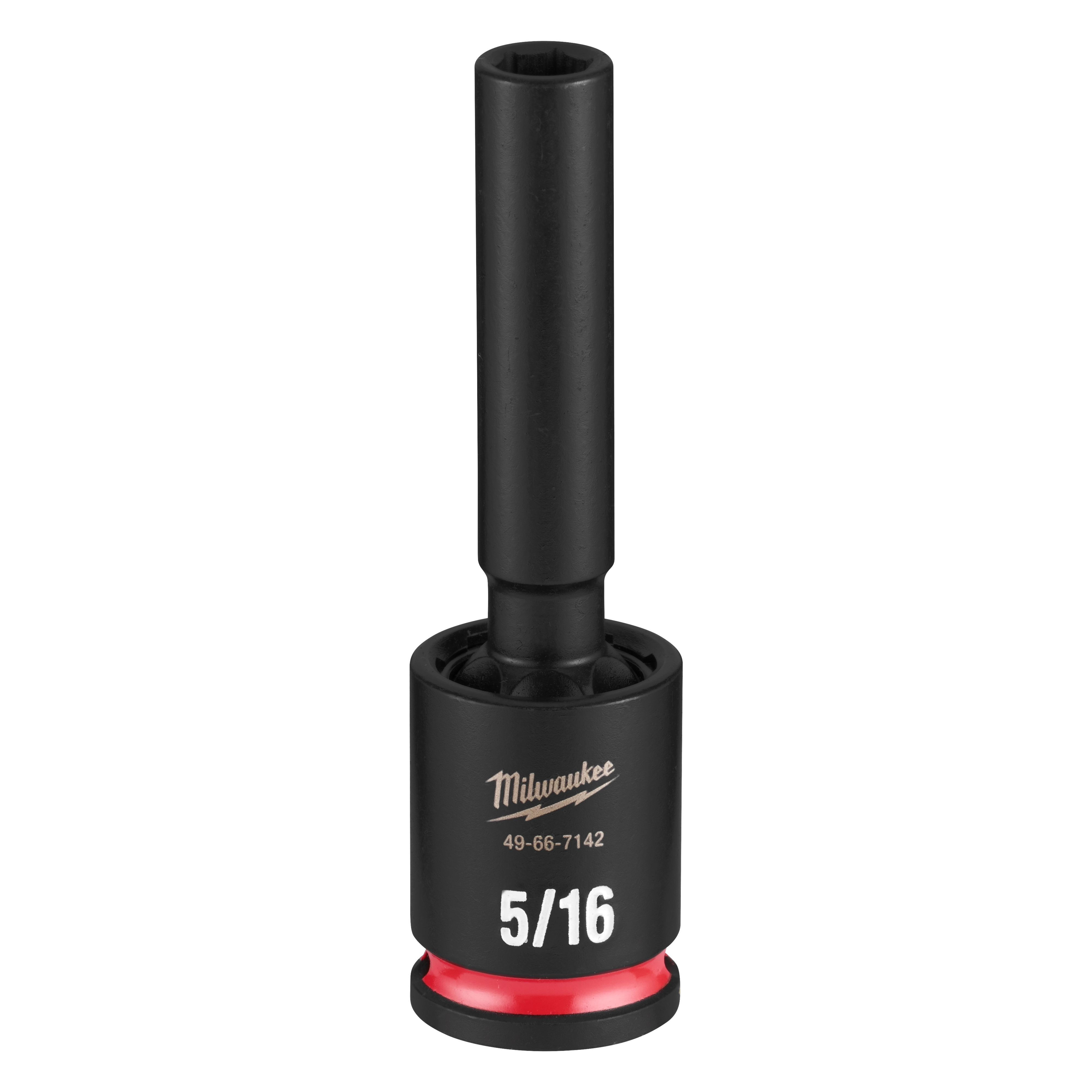 SHOCKWAVE Impact Duty 3/8" Drive 5/16" Deep Swivel Socket standing upright on a plain background.