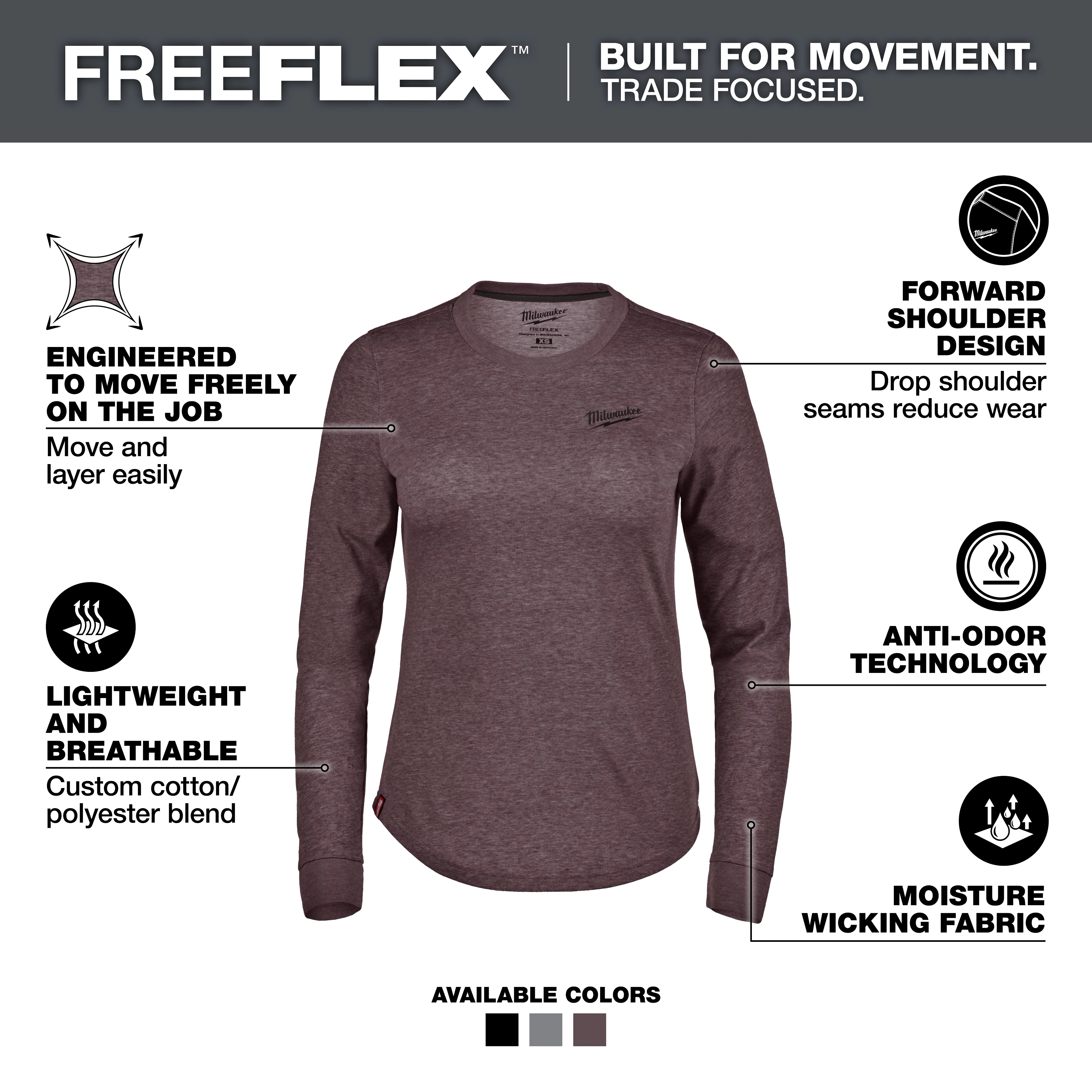 Women's FREEFLEX™ Hybrid Tee - Long Sleeve Purple
