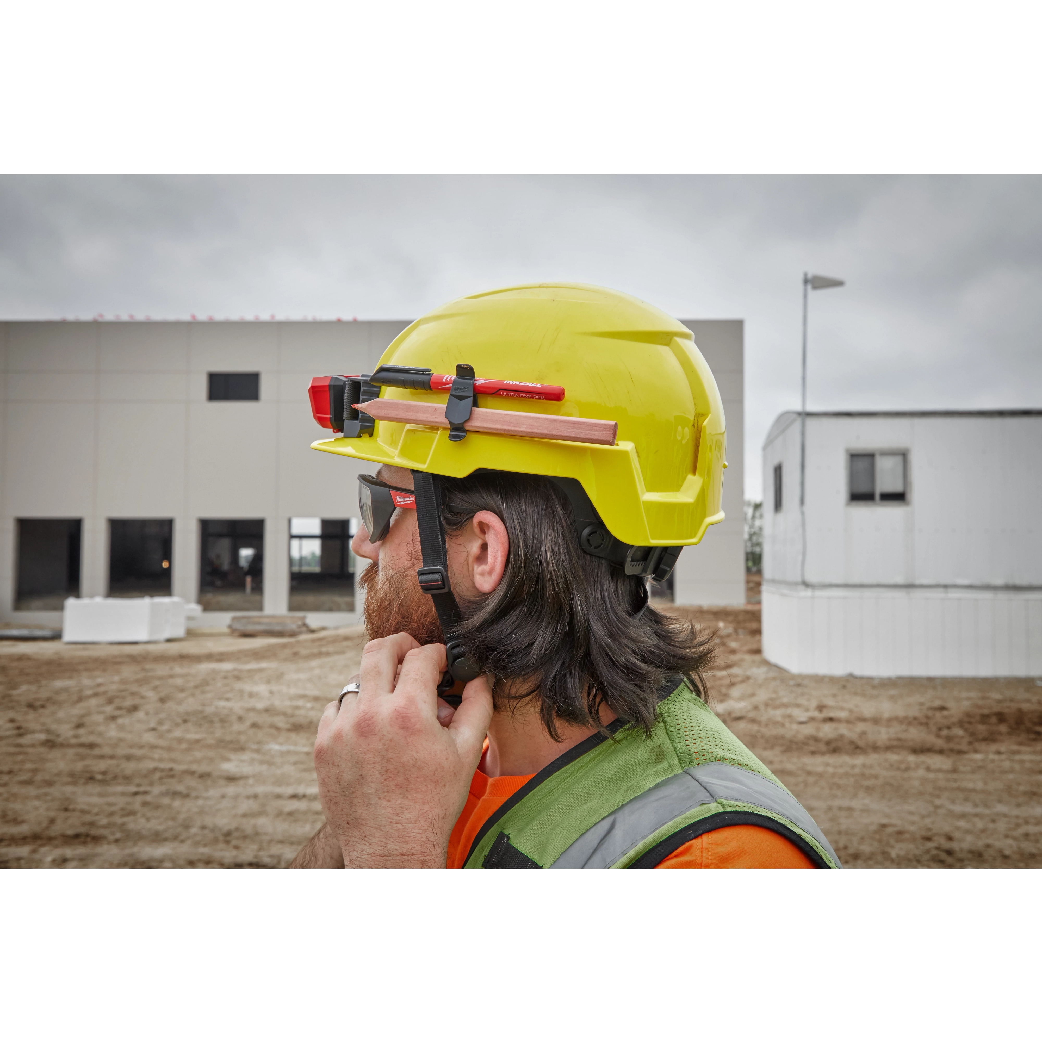 Yellow Front Brim Safety Helmet - Type 2, Class E