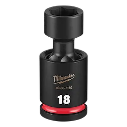 SHOCKWAVE Impact Duty 1/2" Drive 18MM Standard Swivel Socket standing upright on a plain background.