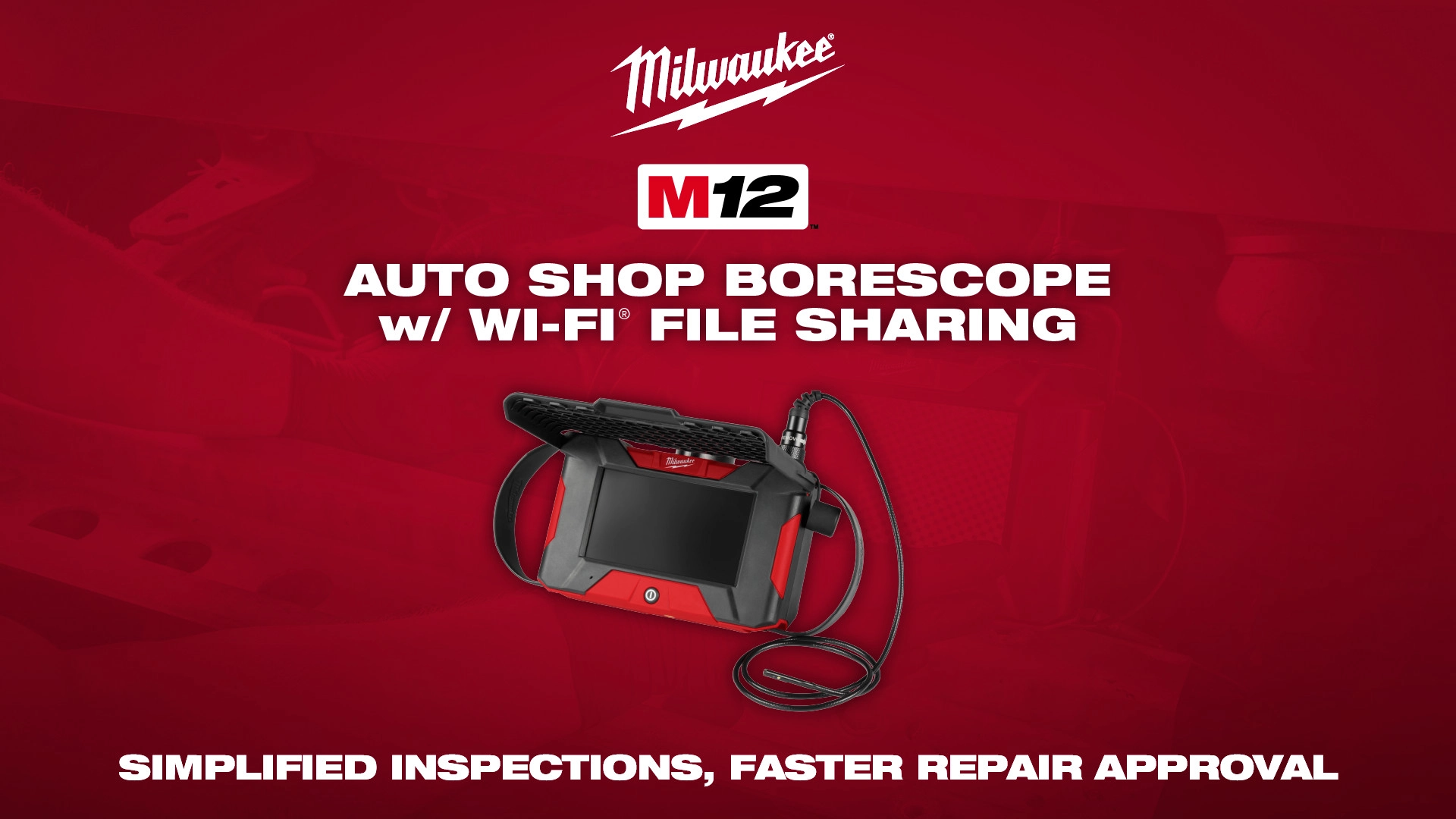 Milwaukee® M12™ Auto Shop Borescope w Wi-Fi File Sharing