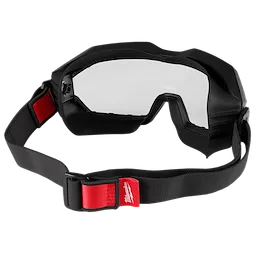 Vented Goggles - Clear Dual Coat Lens with adjustable black strap and red buckle, providing eye protection with anti-fog features.
